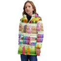 Supermarket Shelf Products Snacks Kids  Hooded Longline Puffer Jacket View3