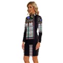 Stained Glass Window Krotoszyn Long Sleeve Shirt Collar Bodycon Dress View2