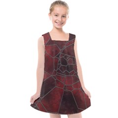 Mosaic Glass Glass Mosaic Colorful Kids  Cross Back Dress by Cendanart