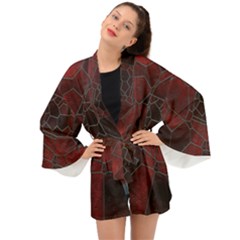 Mosaic Glass Glass Mosaic Colorful Long Sleeve Kimono by Cendanart