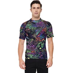 Psychodelic Absract Men s Short Sleeve Rash Guard by Bedest