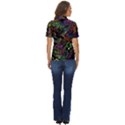 Psychodelic Absract Women s Short Sleeve Double Pocket Shirt View4