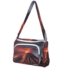 Volcanic Eruption Front Pocket Crossbody Bag by Proyonanggan