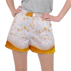 Beer Foam Texture Macro Liquid Bubble Women s Ripstop Shorts by Cemarart