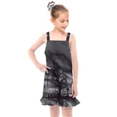 Grave Yard Dark Fantasy Trees Kids  Overall Dress by Cemarart