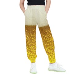 Light Beer Texture Foam Drink In A Glass Kids  Joggers by Cemarart