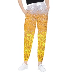 Liquid Bubble Drink Beer With Foam Texture Women s Tapered Pants by Cemarart