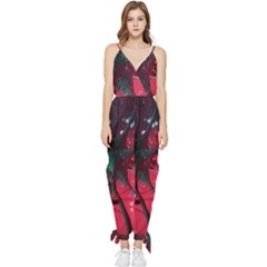 Coronavirus Corona Virus Sleeveless Tie Ankle Chiffon Jumpsuit by Cemarart