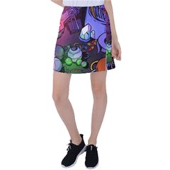 Graffiti Corazones Kingdom Saga Super Tennis Skirt by Cemarart