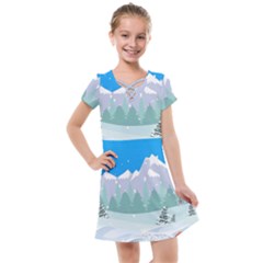 Snowman Orest Snowflakes Kids  Cross Web Dress by Hannah976