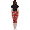 Summer Watermelon Fruit Inside Out Lightweight Velour Capri Leggings  View4