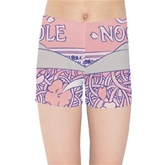 Ramen Kawaii Aesthetic Pink Kids  Sports Shorts by Cemarart