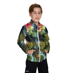 Flower Roses Kids  Windbreaker by Cemarart