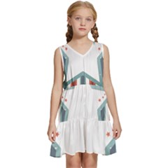 Star-decorative-embellishment-6aa070a89baeccaaaca156bbe13c325f Kids  Sleeveless Tiered Mini Dress by saad11