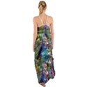 Peacocks In Garden Cami Maxi Ruffle Chiffon Dress View2