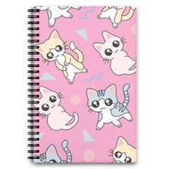 Cute Animal Little Cat Seamless Pattern 5 5  X 8 5  Notebook by Grandong