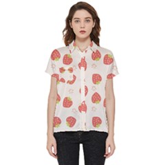 Strawberries Pattern Design Short Sleeve Pocket Shirt by Grandong