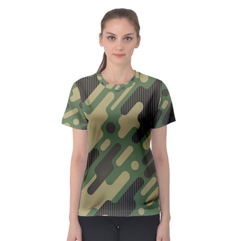 Camouflage Pattern Background Women s Sport Mesh T-shirt by Grandong