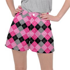 Seamless Argyle Pattern Women s Ripstop Shorts by Grandong