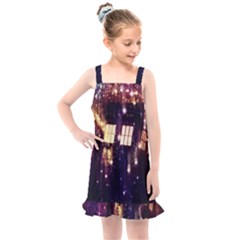 Tardis Regeneration Art Doctor Who Paint Purple Sci Fi Space Star Time Machine Kids  Overall Dress by Cemarart