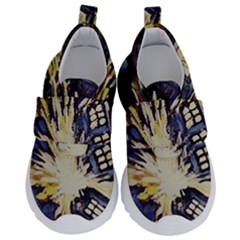 Tardis Doctor Who Pattern Kids  Velcro No Lace Shoes by Cemarart