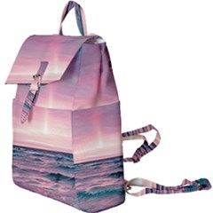 Sunset Ocean Beach Catcher Dream Evening Night Sunset Buckle Everyday Backpack by Cemarart