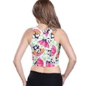 Panda Umbrella Pattern Racer Back Crop Top View2