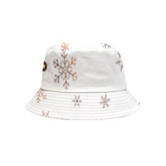 Golden-snowflake Inside Out Bucket Hat (kids) by saad11