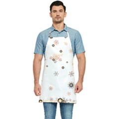 Golden-snowflake Kitchen Apron by saad11