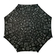 Doodle Art Chemistry Art Golf Umbrellas by Cemarart