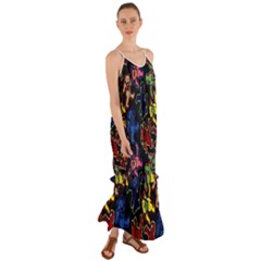 Dead Head Deadhead Grateful Dead Cami Maxi Ruffle Chiffon Dress by Cemarart