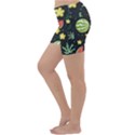 Watermelon Doodle Pattern Lightweight Velour Yoga Shorts View2