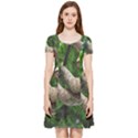 Sloth In Jungle Art Animal Fantasy Inside Out Cap Sleeve Dress View1