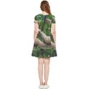 Sloth In Jungle Art Animal Fantasy Inside Out Cap Sleeve Dress View2