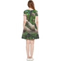 Sloth In Jungle Art Animal Fantasy Inside Out Cap Sleeve Dress View4