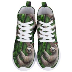 Sloth In Jungle Art Animal Fantasy Women s Lightweight High Top Sneakers by Cemarart