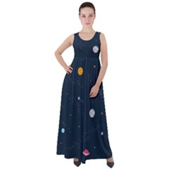 Universe Color Doodle , Art Empire Waist Velour Maxi Dress by nateshop