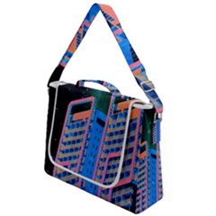 Fantasy City Architecture Building Cityscape Box Up Messenger Bag by Cemarart