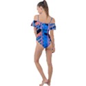 Fantasy City Architecture Building Cityscape Frill Detail One Piece Swimsuit View2