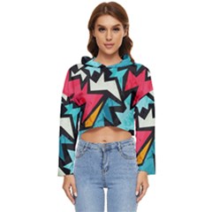 Abstract, Colorful, Colors Women s Lightweight Cropped Hoodie