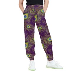 Feathers, Peacock, Patterns, Colorful Kids  Joggers by nateshop