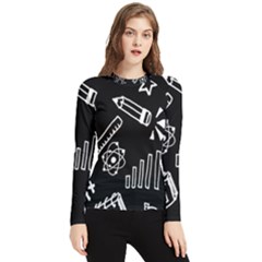 Knowledge Drawing Education Science Women s Long Sleeve Rash Guard by Proyonanggan