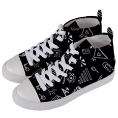 Knowledge Drawing Education Science Women s Mid-top Canvas Sneakers by Proyonanggan