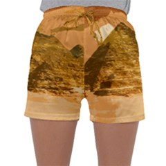 Pyramids Egypt Pyramid Desert Sand Sleepwear Shorts by Proyonanggan