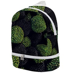 Berry,note, Green, Raspberries Zip Bottom Backpack by nateshop