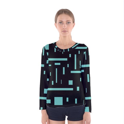 Rectangles, Cubes, Forma Women s Long Sleeve T-shirt by nateshop