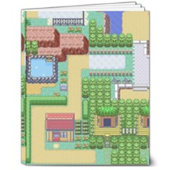 Pixel Map Game 8  X 10  Softcover Notebook by Cemarart