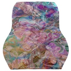 Abstract Waves Car Seat Back Cushion  by kaleidomarblingart