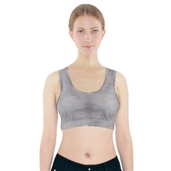 Aluminum Textures, Horizontal Metal Texture, Gray Metal Plate Sports Bra With Pocket by nateshop