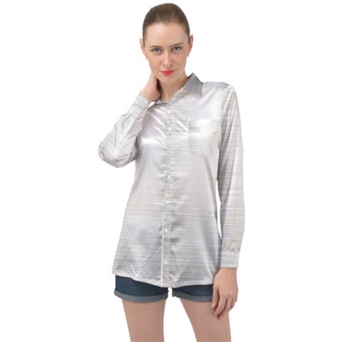 Aluminum Textures, Polished Metal Plate Long Sleeve Satin Shirt by nateshop